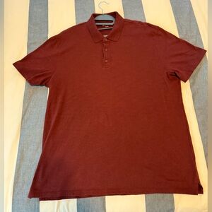 Vince Burgundy Cotton Polo XL